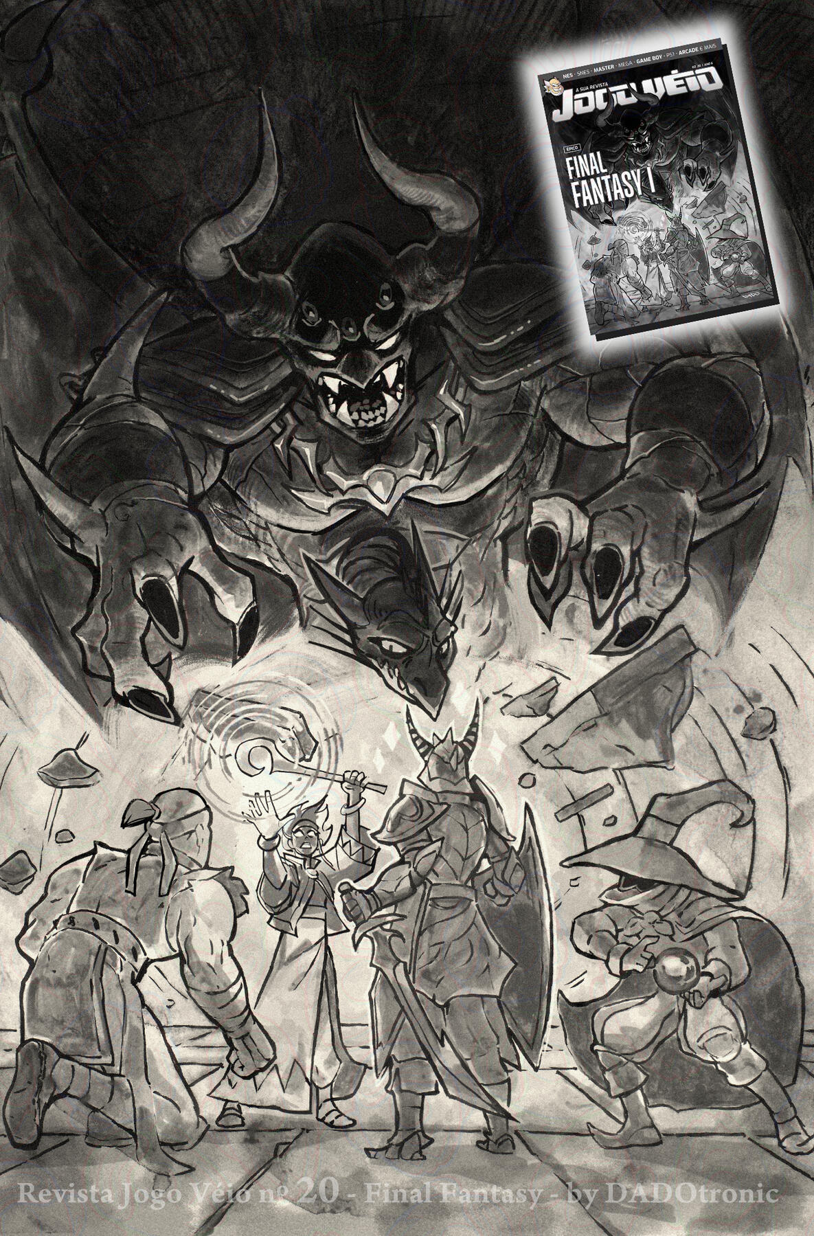 Final Fantasy I for Magazine Cover Final Fantasy I for Magazine Cover